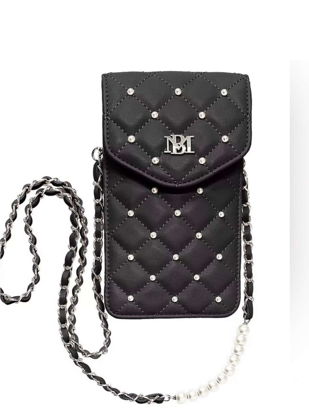 Badgley Mischka Black Quilted Crossbody Bag